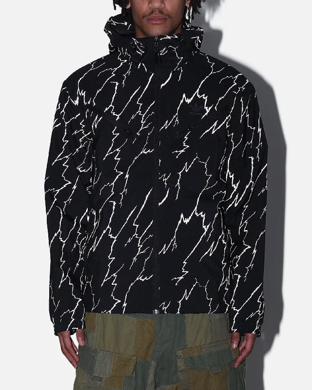 Adidas Lightening Windbreaker Jacket Black Chenille Jacket Brocade Jacket Lace Jacket