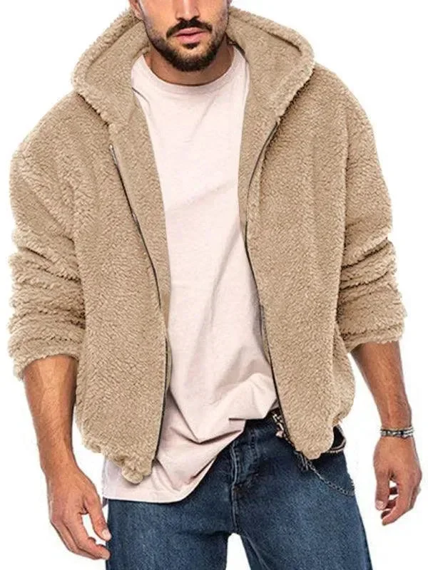 Double-Sided Hooded Men Winter Jacket Print Jacket Jacquard Jacket Patchwork Jacket