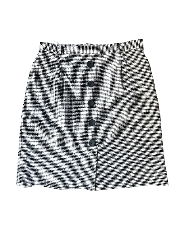 Vintage check mini skirt chiffon skirt lightweight