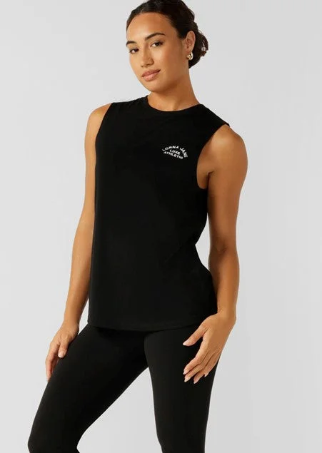 LOTUS MUSCLE TANK lace back tank