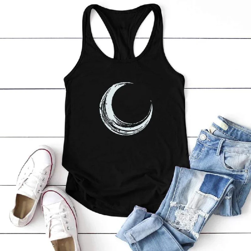 Crescent Moon Tank Top yoga tank top