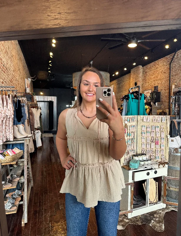 Bloomer Ruffle Tank Top ✙ON SALE NOW✙ sage tank top
