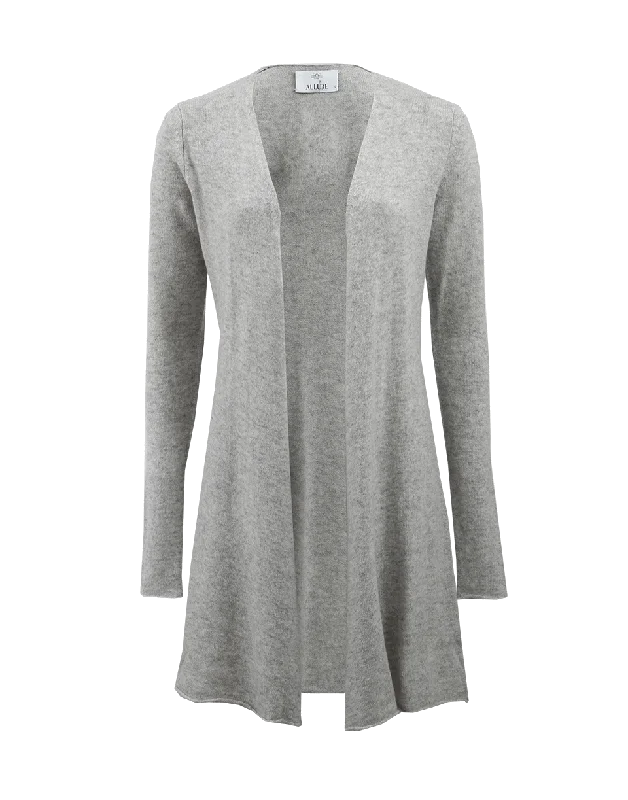 Long Open Drape Cardigan Seamless Knitted Crochet