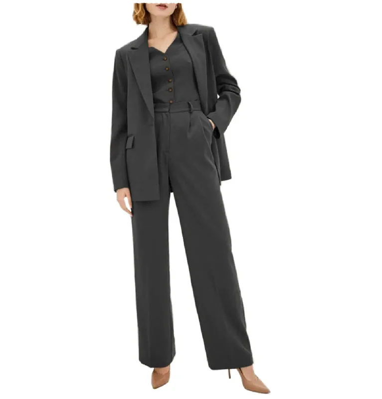 3 Pieces Single Buttons Peak Lapel Women Suit（Blazer+Vest+Pants） Casual Sweatpants Style