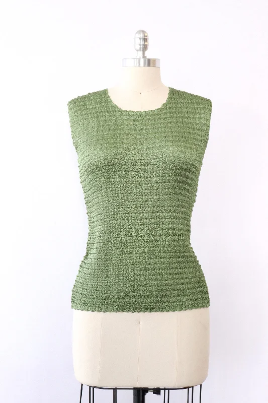 Sage Scrunchie Tank M-XL cropped tank top