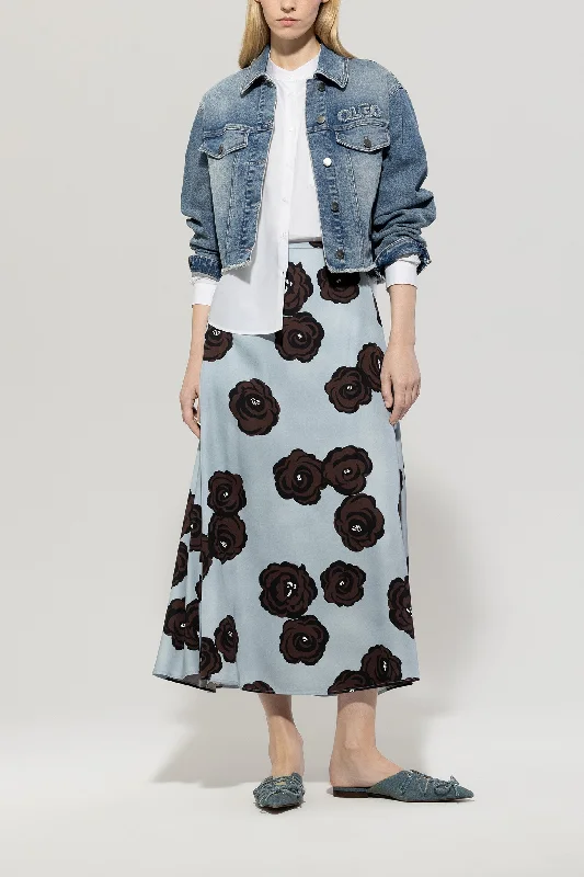 LUISA CERANO Floral Print Skirt lightweight skirt design