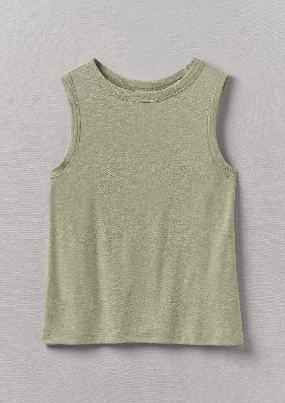 Garment Dyed Organic Cotton Tank Top | Celadon Green adorable tank top