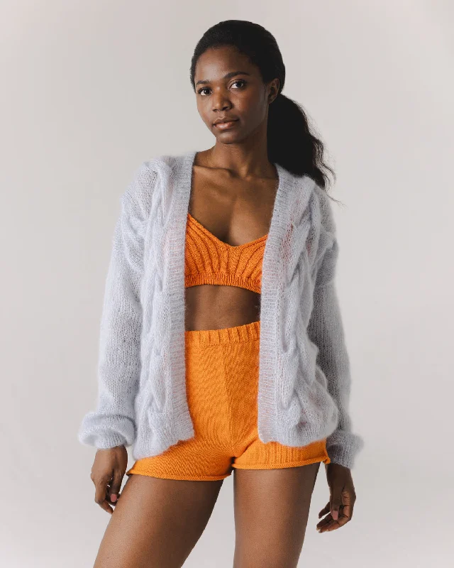 Twisted Erik Silk Mohair Cardigan Dew Tailored Straight A-Line
