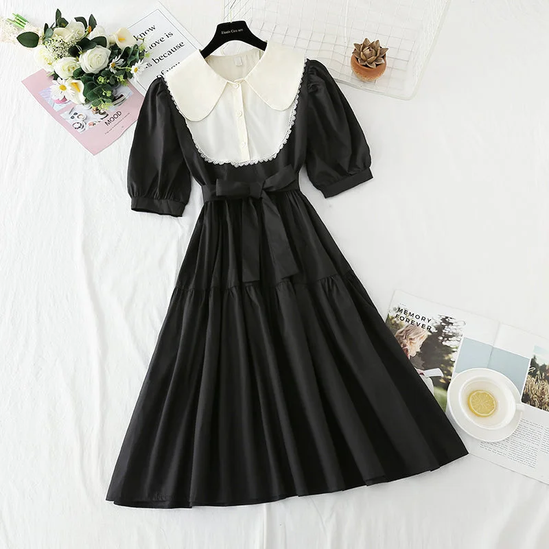 French retro design of the new tea break princess skirt  4848 lace skirt elegant