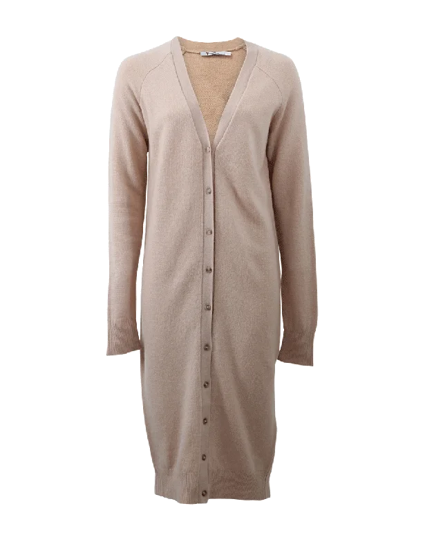 Floor Length Cardigan Dress Collared Crew Neck Turtle Neck