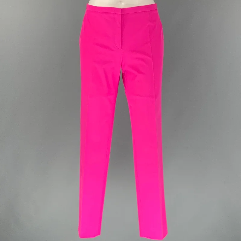 JIL SANDER Size 32 Pink Solid Tapered Dress Pants Formal Wide-Leg Pants