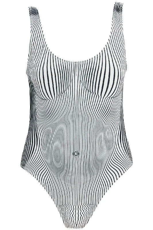 one-piece swimsuit with body morphing MB022 J571 WHITE/BLACK Sexy Two-Piece Set