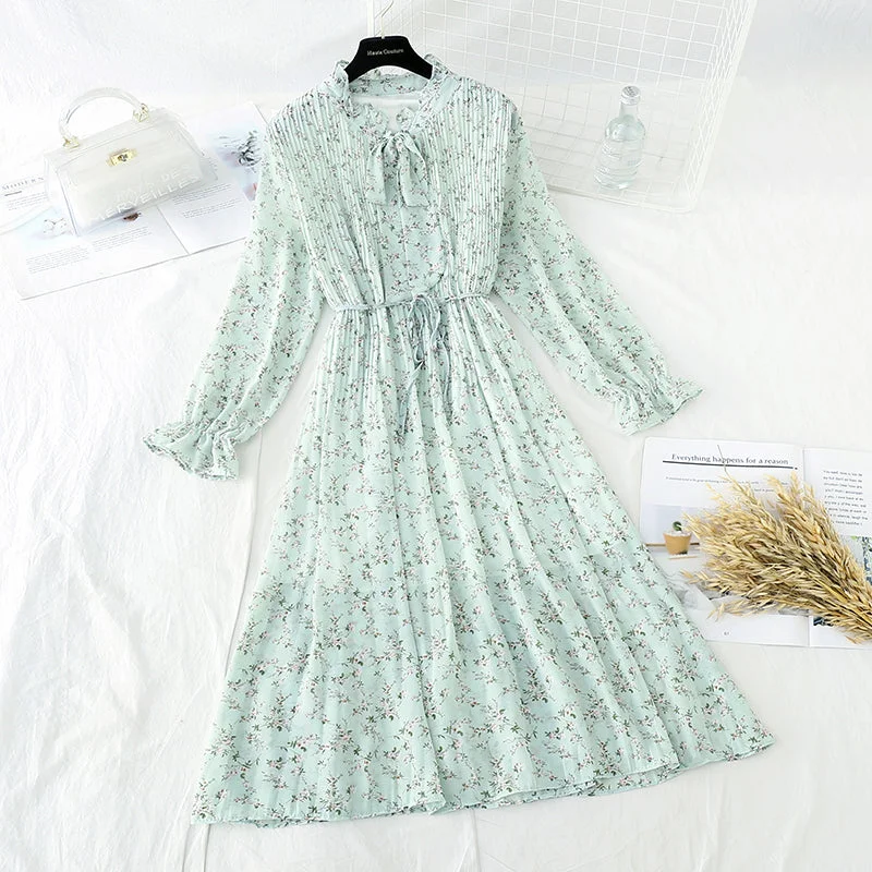 The new French Vintage chiffon skirt shows a thin temperament at the waist 4703 cotton skirt soft The new French Vintage chiffon skirt shows a thin temperament at the waist 4703 cotton skirt soft